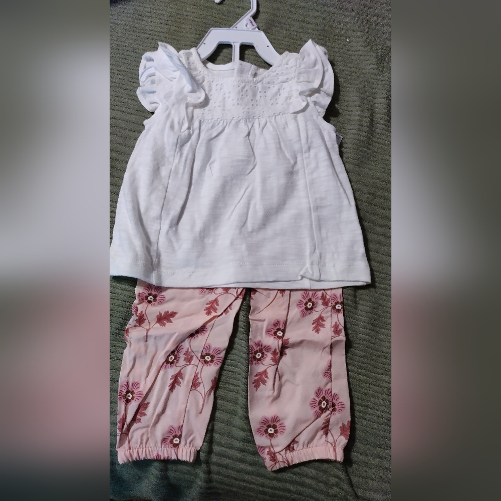Carters Baby pant set Carters Soft Flower Summer